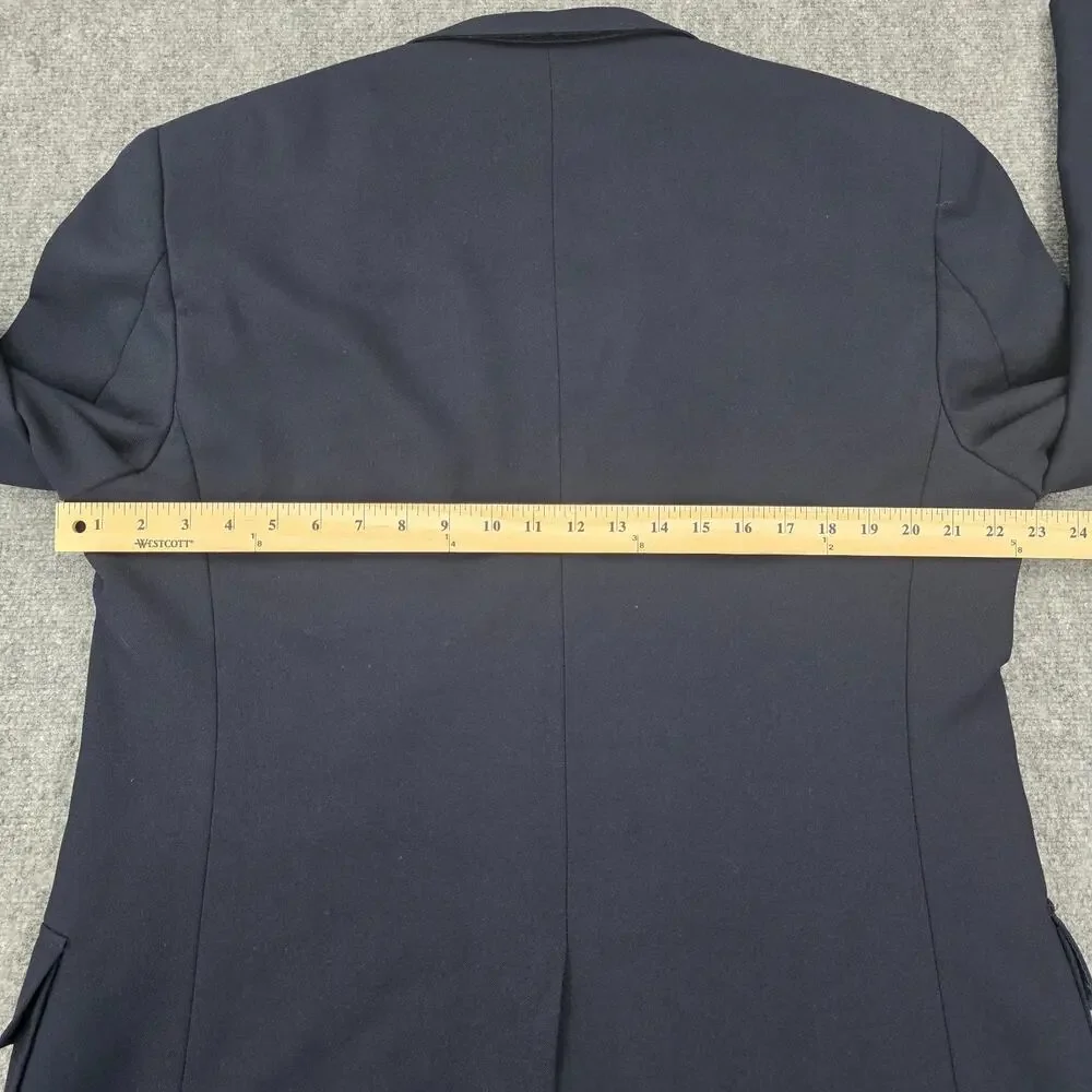 Vintage Perma-Prest Blazer Mens 46 Long Navy Gold Buttons USA Classic Collection